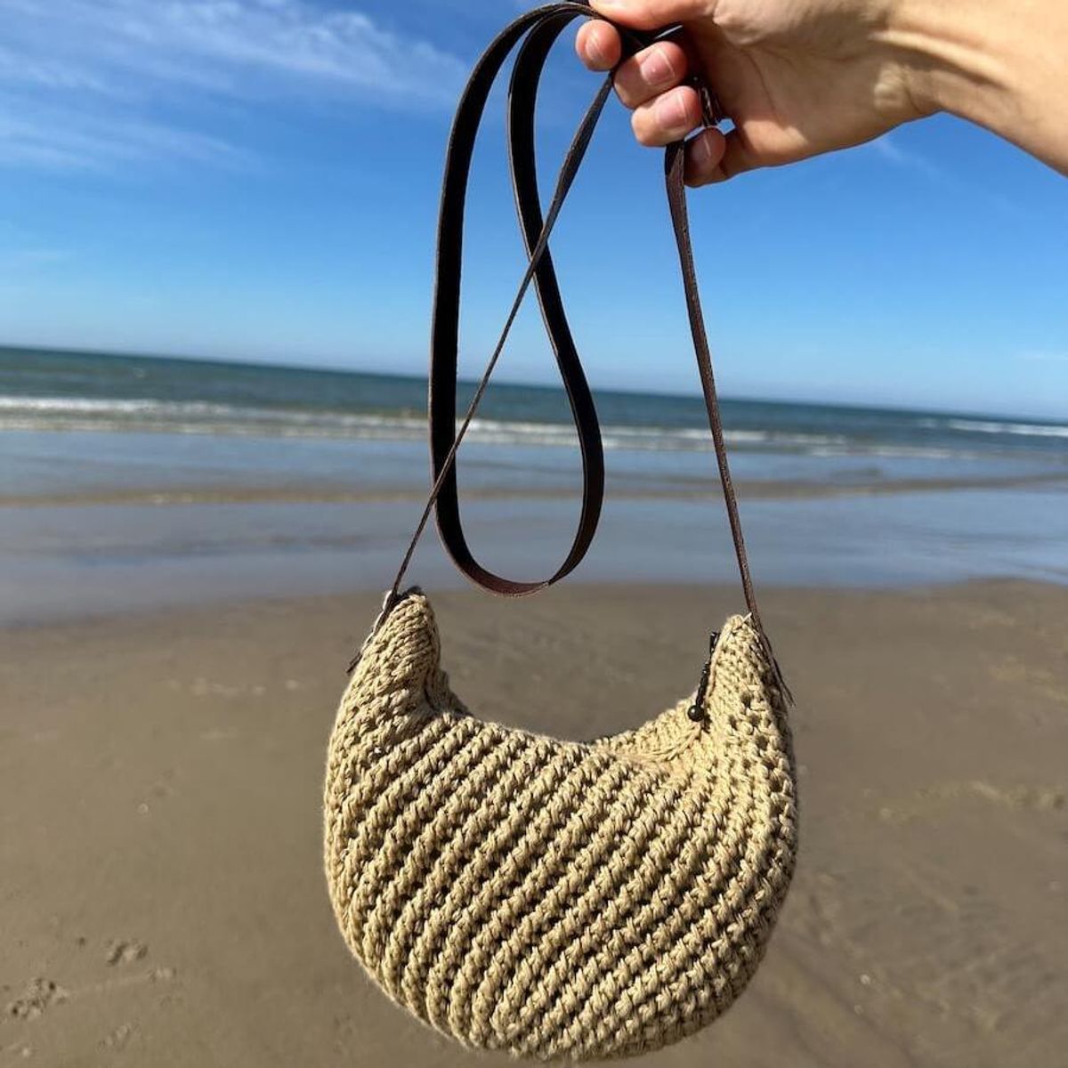 Lærreim til Florence bag - PetiteKnit