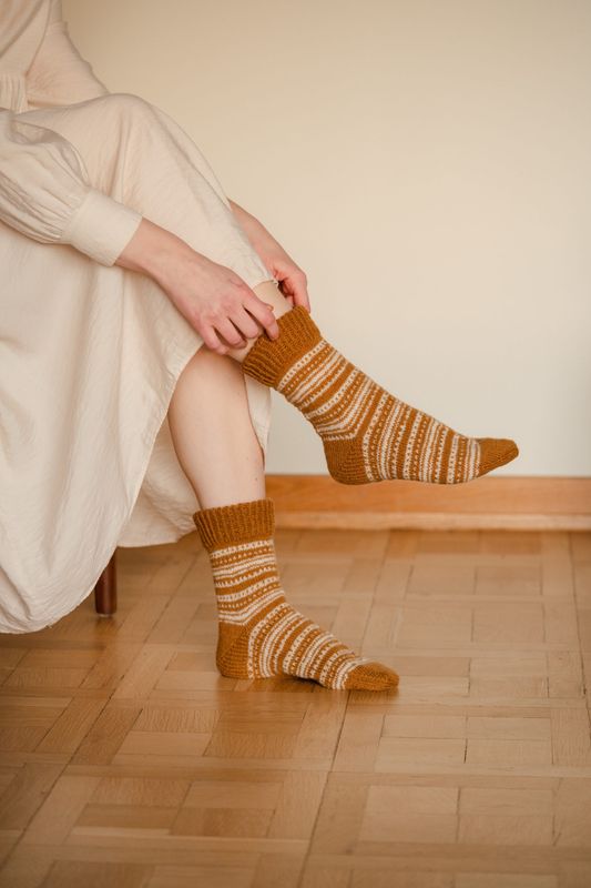 Garnpakke sokker No.1 Augustins design